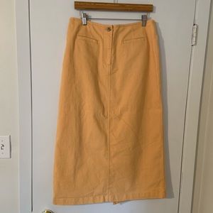 Honey yellow midi skirt